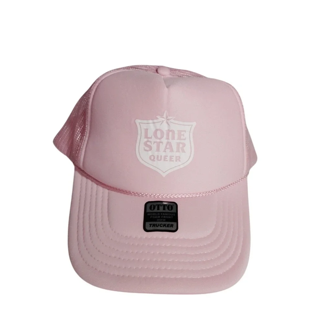 OTTO Pink Lone Star Queer Trucker Hat Mesh Adjustable‎ One Size